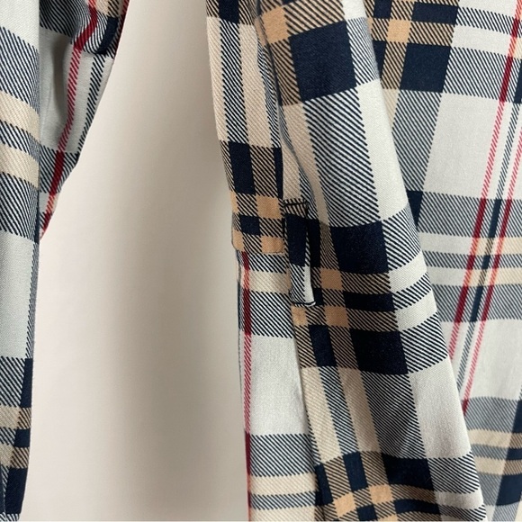 Marquis Medium Plaid Wrap Long Sleeve Academia Dress Preppy Clueless - Picture 5 of 9